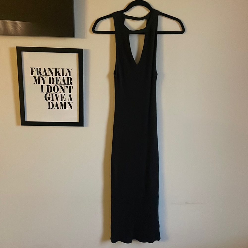 Urban outfitters black midi dress size xs